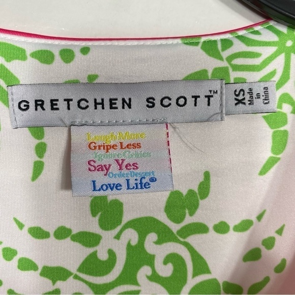 Gretchen Scott Mediterranean tiles and lobster mix media print dress - Picture 5 of 7